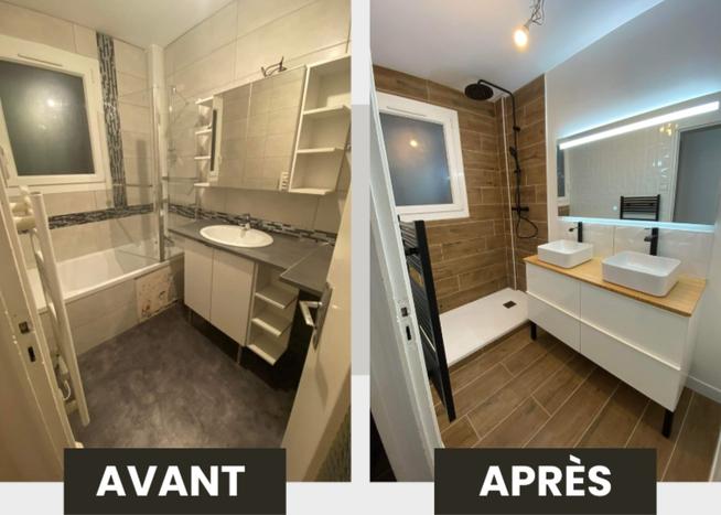 Plombier isère Parra : avant / après rénovation