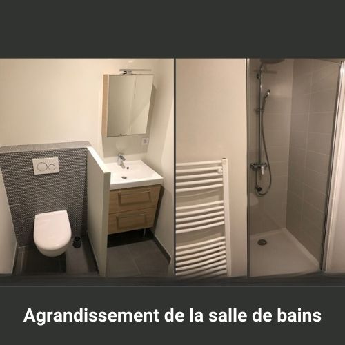 Après : Salle de bain moderne entièrement rénovée à Grenoble